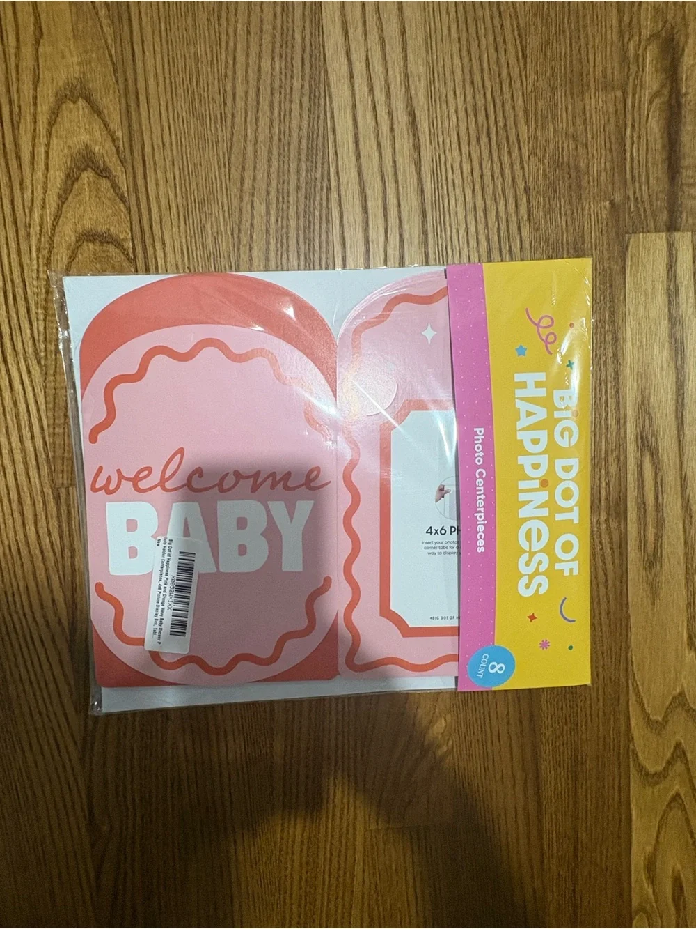 Welcome Baby Pink Table Centerpiece Cards - Party Supplies baby shower